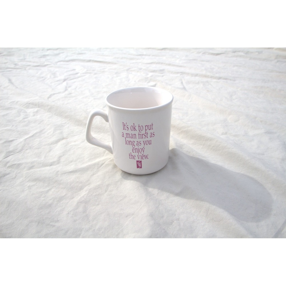 One Virginia Slims Coffee Mug Cup "It's OK To Put A Man First .. Enjoy The View"